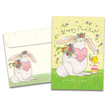 Load image into Gallery viewer, TF Holiday Card- Happy Love Bunny, Easter 22467