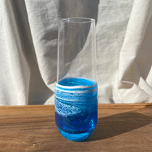 Load image into Gallery viewer, Champagne Flute Ocean Resin