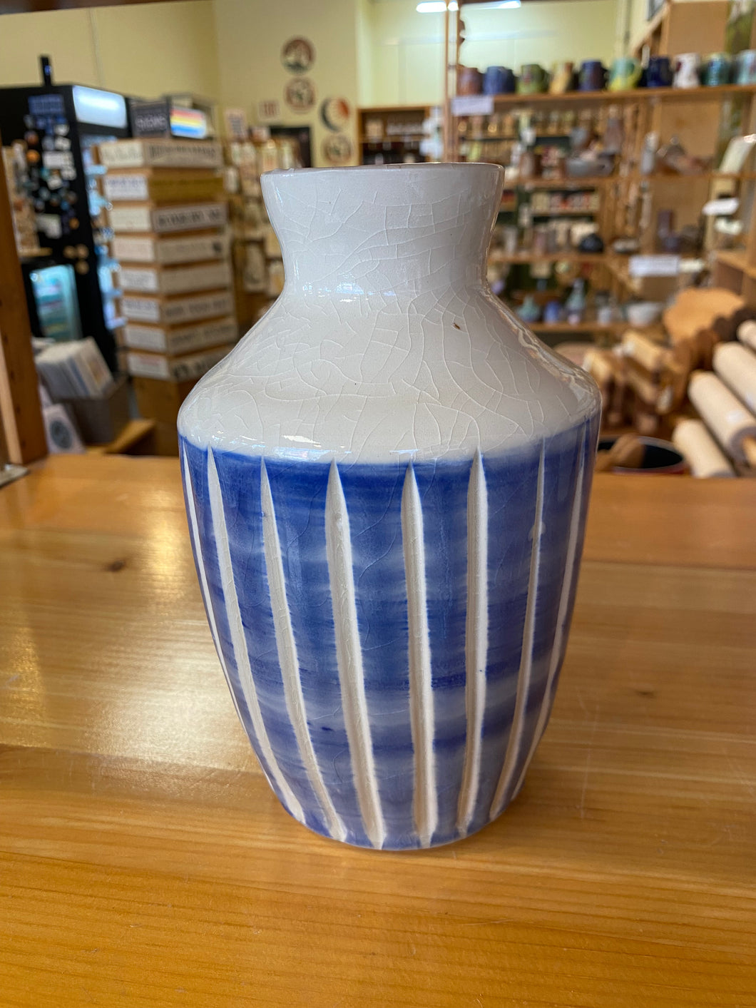 White/Blue Vase
