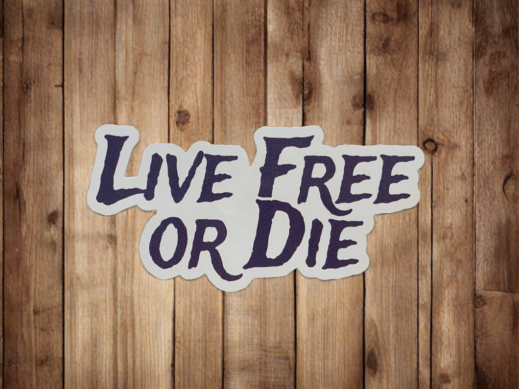 Decal- Live Free or Die Cutout-Purp Letters : #22 MNNHLF5DE