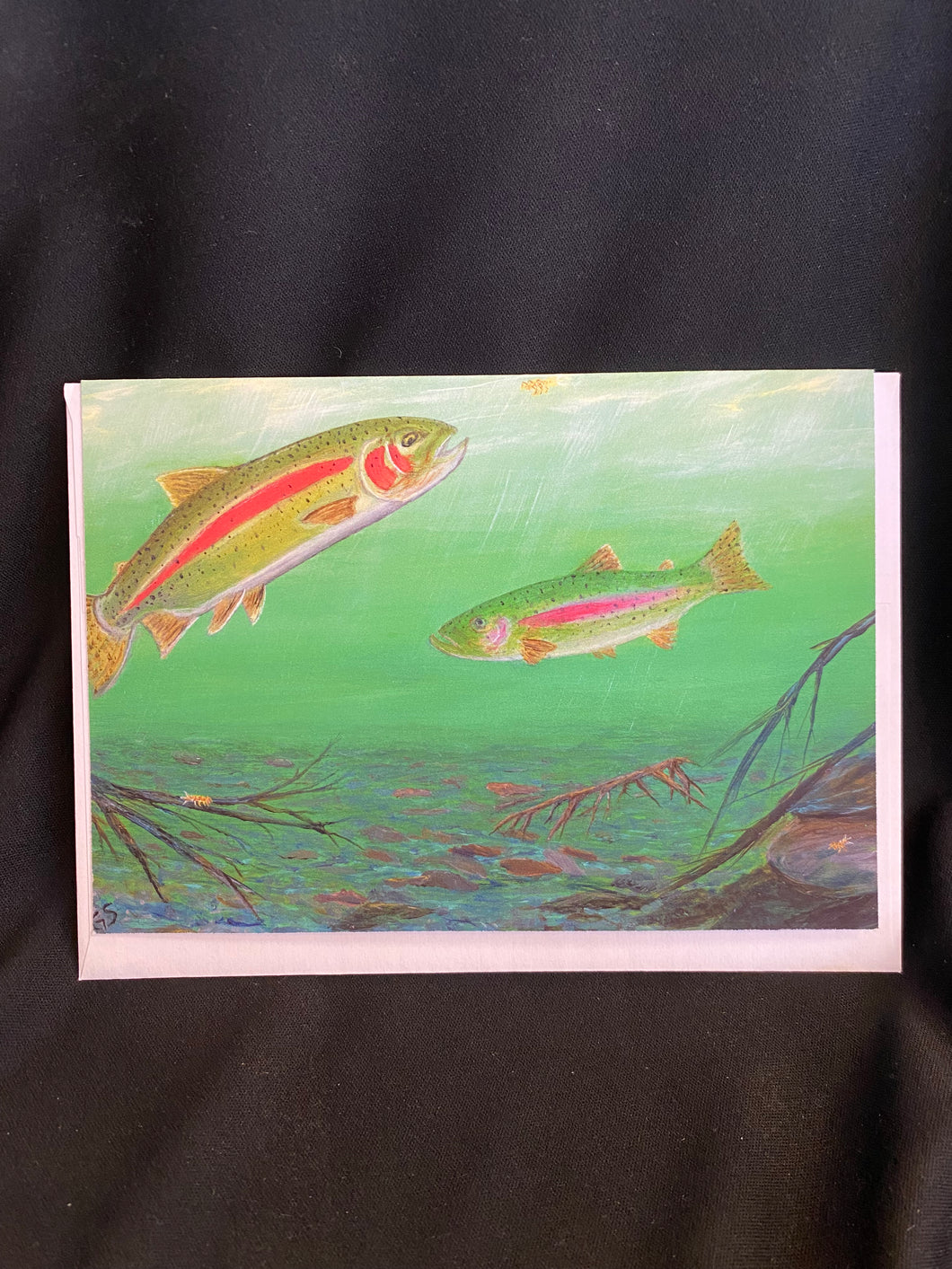 Card- Trout in River-5x7