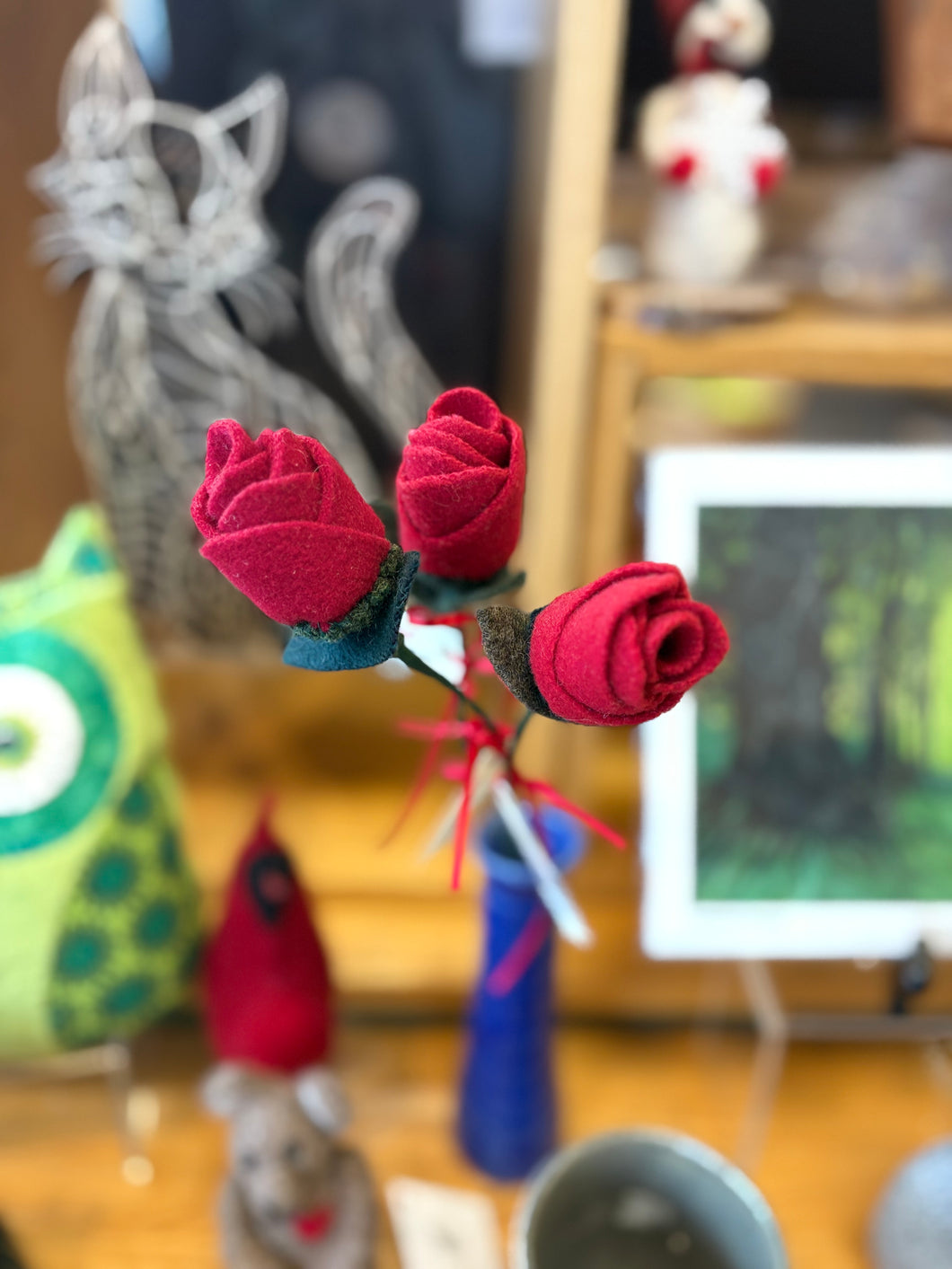 Wool Roses Assorted Colors