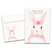 Load image into Gallery viewer, TF Holiday Card- Pink Bunny, Easter 19789
