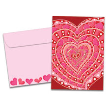 Load image into Gallery viewer, TF Holiday Card- Layers of Hearts, Valentine's Day 20270
