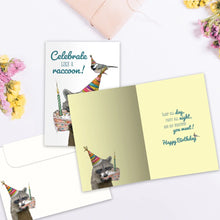 Load image into Gallery viewer, TF Card- Like A Raccoon, Birthday 22099
